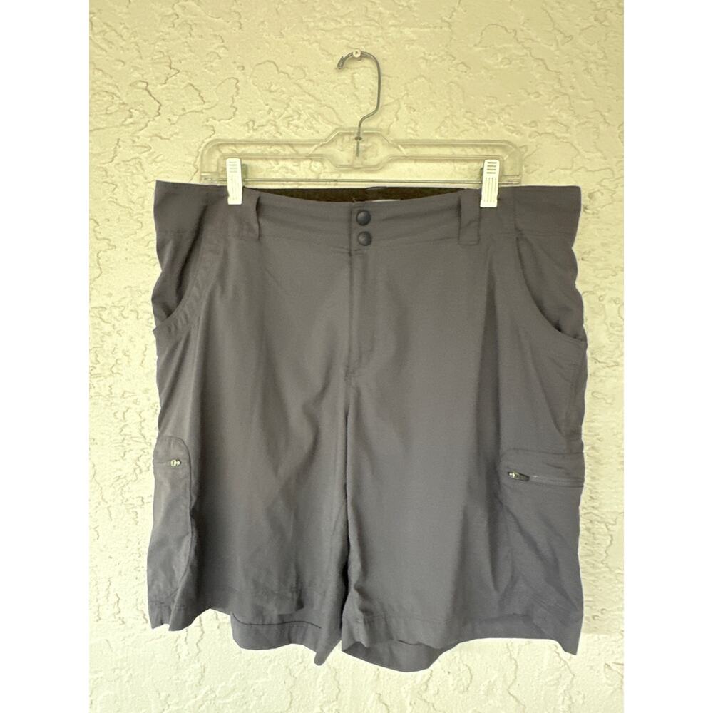 L.L. Bean Vista Trekking Mid-Rise Shorts - UPF 40+ - Size 14 - Charcoal Gray